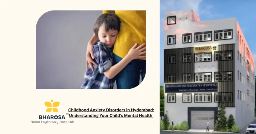 Childhood Anxiety Disorders in Hyderabad: Understanding Your Child’s Mental Health 3 Child receiving therapy for Childhood Anxiety Disorders in Hyderabad at Bharosa Hospitals.