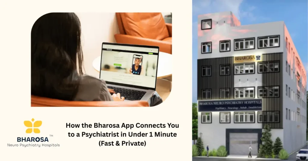 Bharosa App connects you to a psychiatrist in under 1 minute