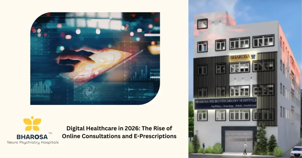 : patient using online consultation on mobile – Digital Healthcare in 2026