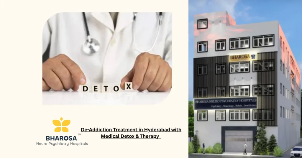 De-Addiction Treatment in Hyderabad with Medical Detox & Therapy – psychiatric consultation scene.