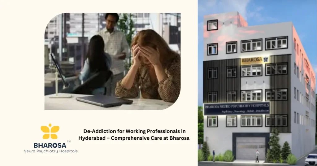 De-Addiction for Working Professionals in Hyderabad – Comprehensive Care at Bharosa 1 De-Addiction for Working Professionals in Hyderabad therapy session