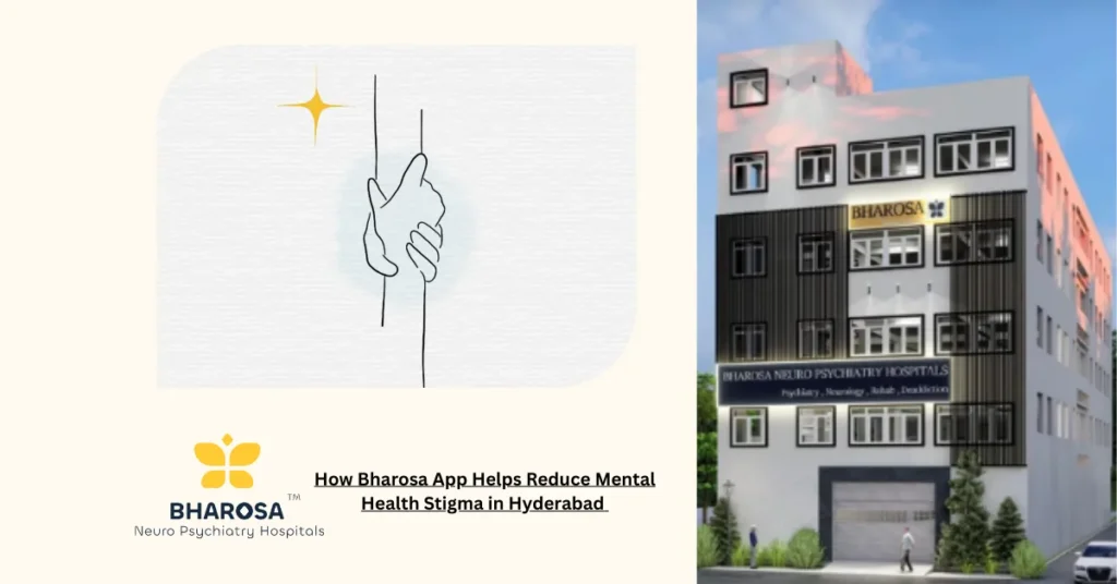 How Bharosa App Helps Reduce Mental Health Stigma in Hyderabad 1 Patient using Bharosa App to reduce mental health stigma in Hyderabad