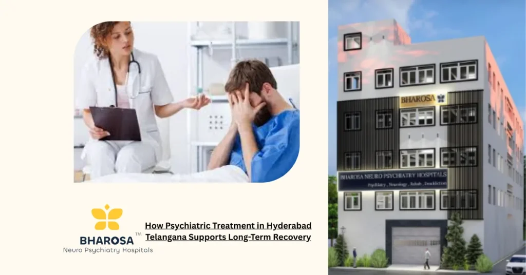 How Psychiatric Treatment in Hyderabad Telangana Supports Long-Term Recovery 5 Psychiatric Treatment in Hyderabad Telangana with expert psychiatrist in therapy session