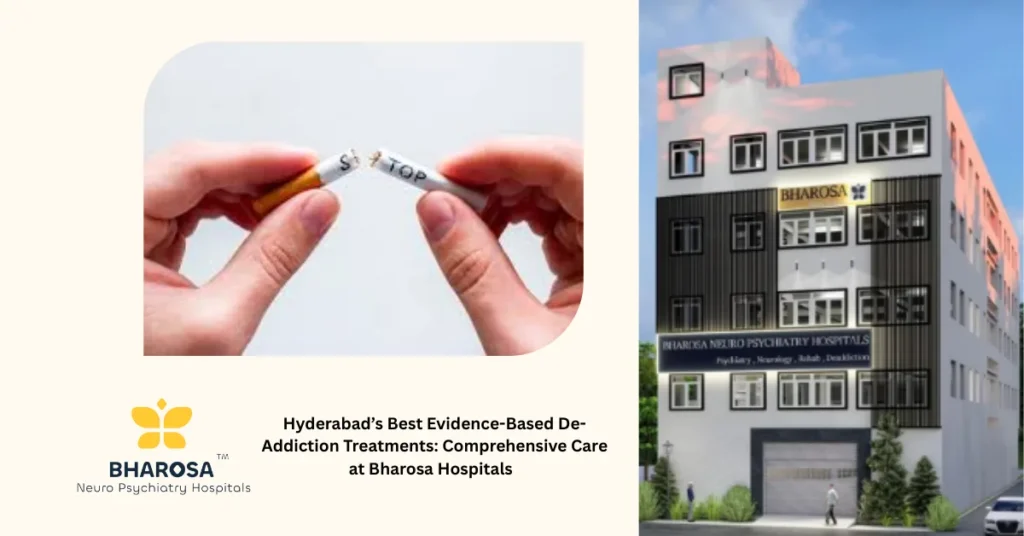 Therapist counseling patient as part of Hyderabad’s Best Evidence-Based De-Addiction Treatments at Bharosa Hospitals