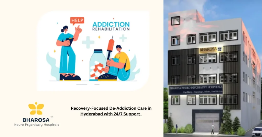 Psychiatric team providing Recovery-Focused De-Addiction Care in Hyderabad with 24/7 Support