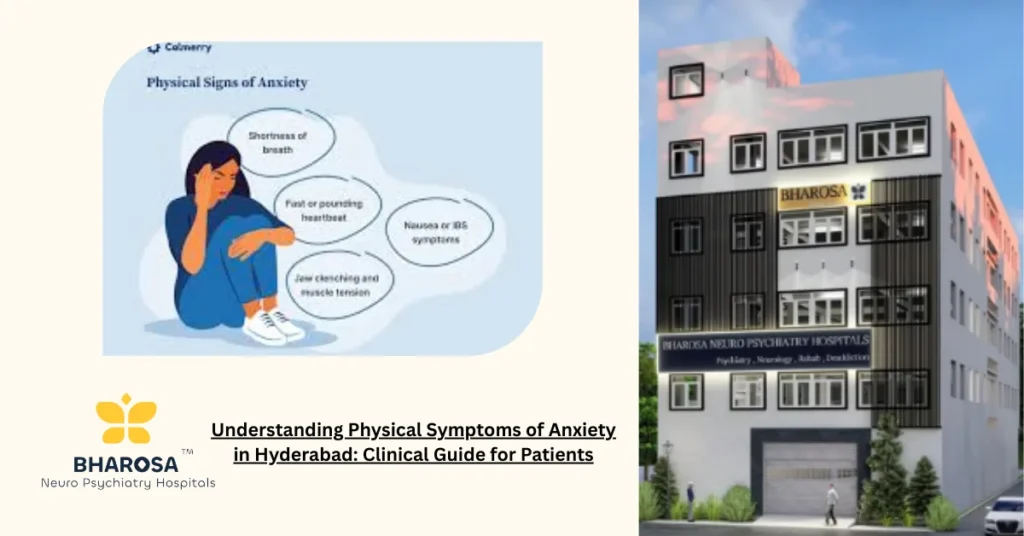 Understanding Physical Symptoms of Anxiety in Hyderabad: Clinical Guide for Patients 5 Patient with physical symptoms of anxiety in Hyderabad waiting for psychiatric consultation.