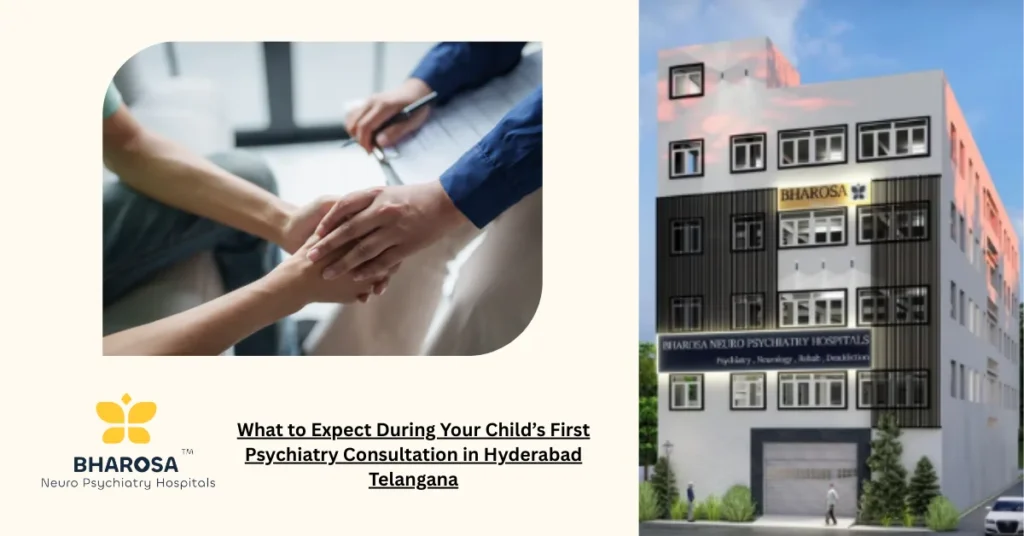 What to Expect During Your Child’s First Psychiatry Consultation in Hyderabad Telangana 9 Child Psychiatry Consultation in Hyderabad Telangana with pediatric psychiatrist in clinic setting