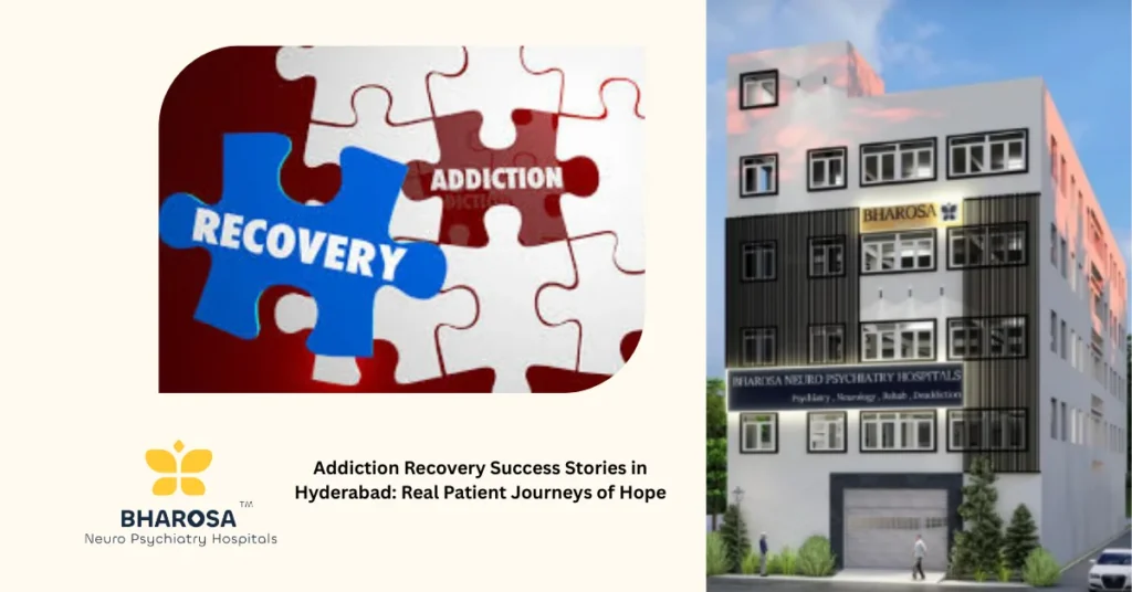 Patient celebrating Addiction Recovery Success Stories in Hyderabad at Bharosa Hospital