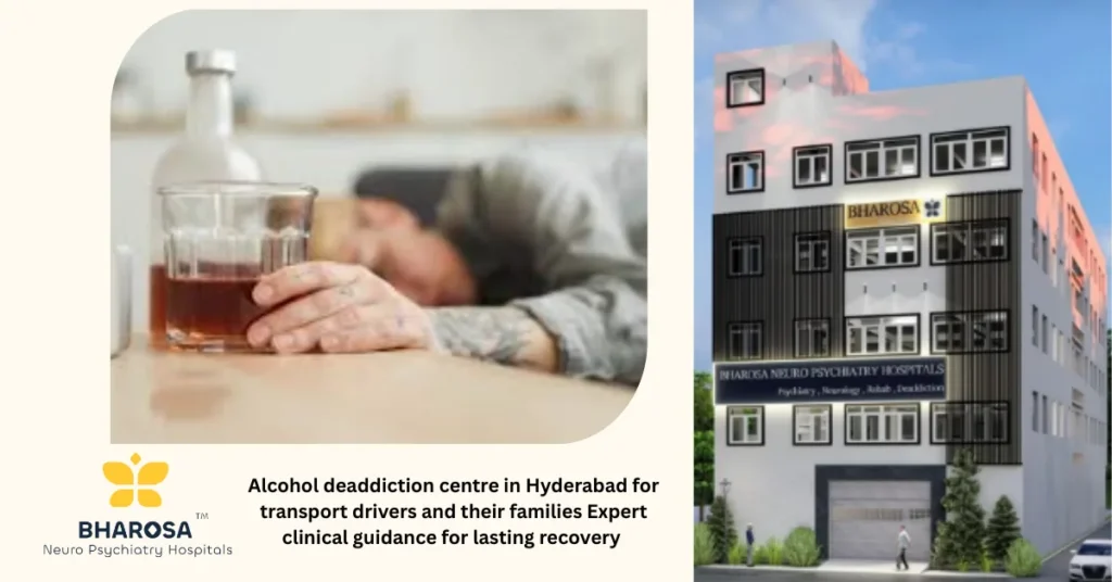 Transport driver family consults psychiatrist at alcohol deaddiction centre in Hyderabad for transport drivers