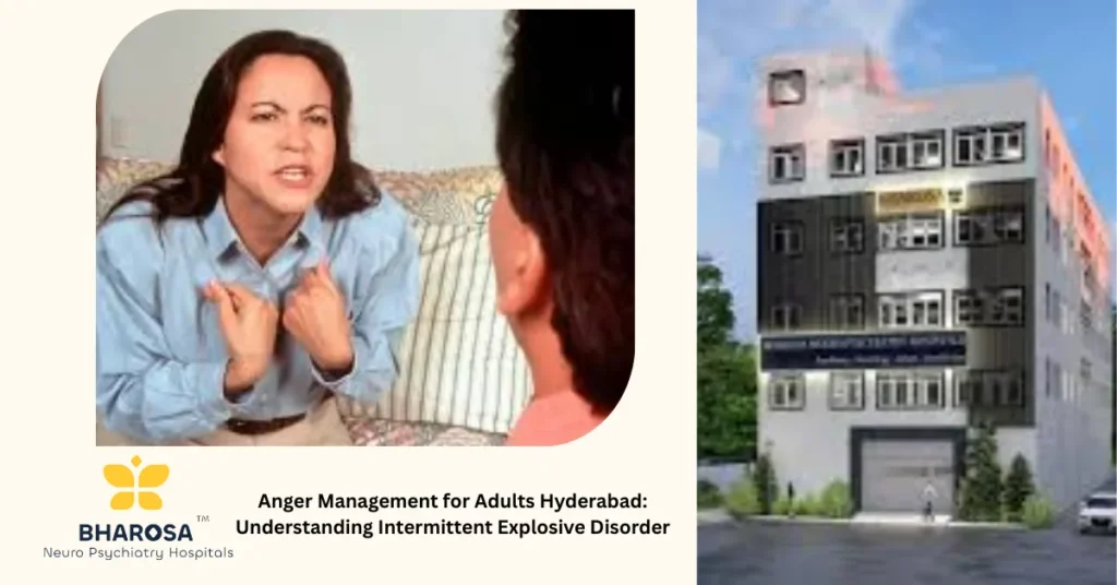 Anger Management for Adults Hyderabad: Understanding Intermittent Explosive Disorder 5 Adult male patient receiving Anger Management for Adults Hyderabad therapy at Bharosa Neuro-Psychiatry Hospitals in a supportive clinical setting