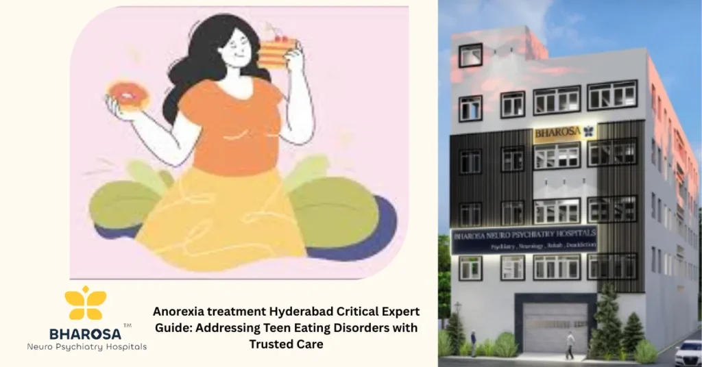 Teenage girl consulting psychiatrist at Bharosa for Anorexia treatment Hyderabad Critical Expert Guide
