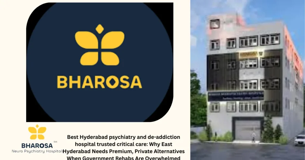 Modern campus at the best Hyderabad psychiatry and de-addiction hospital trusted critical care, offering dignified and private mental health recovery in East Hyderabad