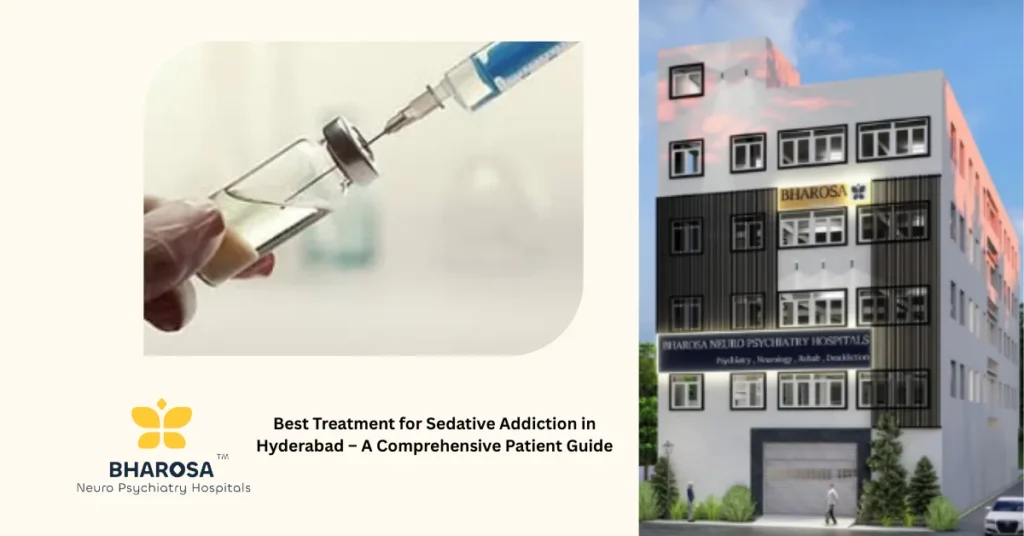 Best Treatment for Sedative Addiction in Hyderabad – A Comprehensive Patient Guide 9 Psychiatrist discussing best treatment for sedative addiction in Hyderabad with patient.
