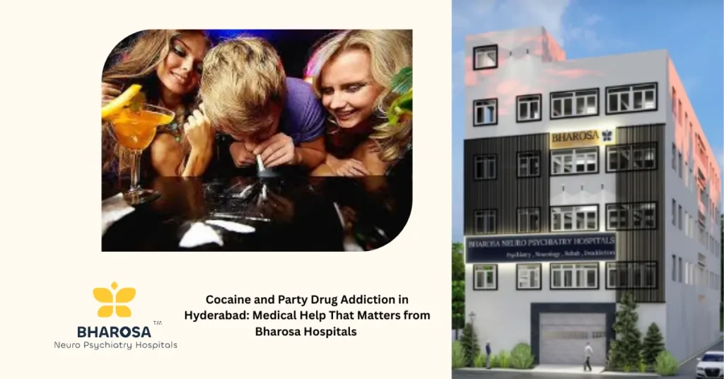 Young patient receiving treatment for cocaine and party drug addiction in Hyderabad