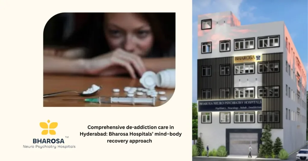 Patient receiving comprehensive de-addiction care in Hyderabad at Bharosa Hospital