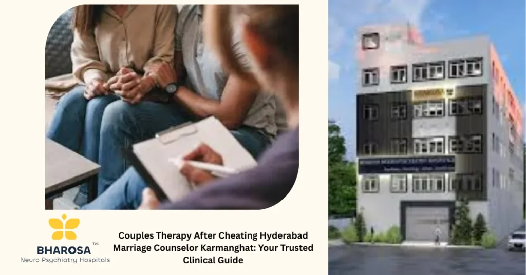 Couples Therapy After Cheating Hyderabad Marriage Counselor Karmanghat: Your Trusted Clinical Guide 3 Indian psychiatrist provides couples therapy after cheating Hyderabad marriage counselor Karmanghat in Bharosa Neuro-Psychiatry Hospitals private counseling room.