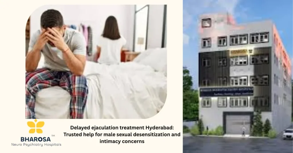 Delayed ejaculation treatment Hyderabad compassionate psychiatrist counseling patient in hospital
