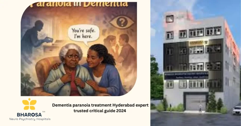 Dementia paranoia treatment Hyderabad psychiatric counseling session with elderly patient and family