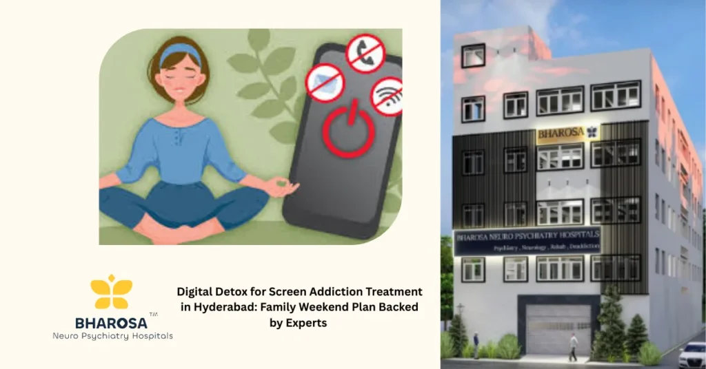 Family engaging in outdoor activity during Digital Detox for Screen Addiction Treatment in Hyderabad