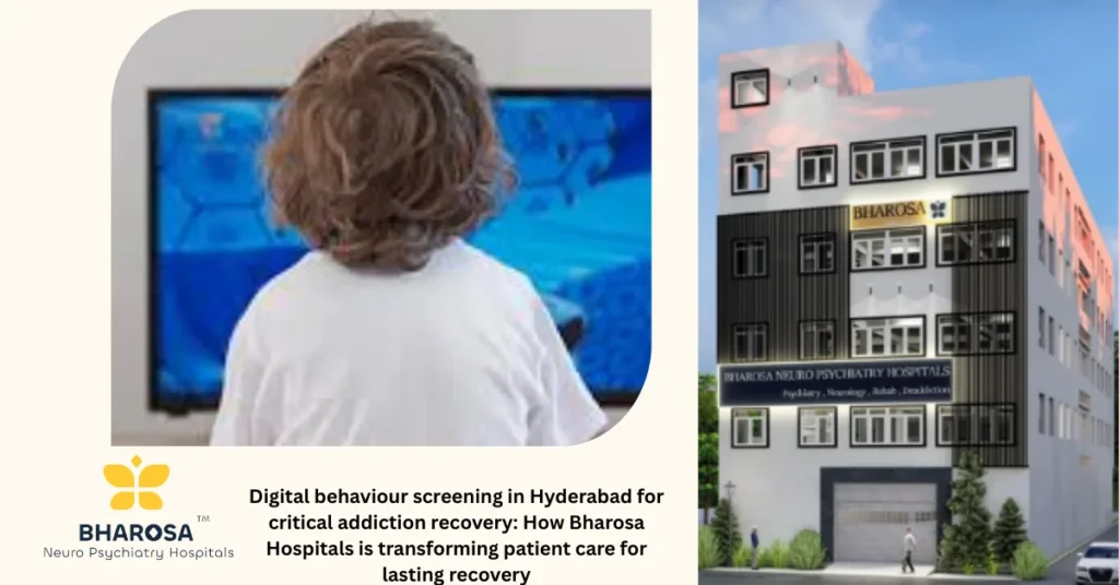 Digital behaviour screening in Hyderabad for critical addiction recovery: Psychiatrist and patient review smartphone usage during assessment at Bharosa Hospitals