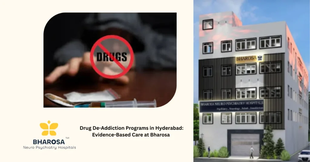In-session therapy at Bharosa for Drug De-Addiction Programs in Hyderabad