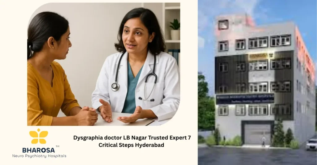 Dysgraphia doctor LB Nagar Trusted Expert 7 Critical Steps Hyderabad 1 A parent consults with a Dysgraphia doctor LB Nagar Trusted Expert 7 Critical Steps Hyderabad for child handwriting concerns.
