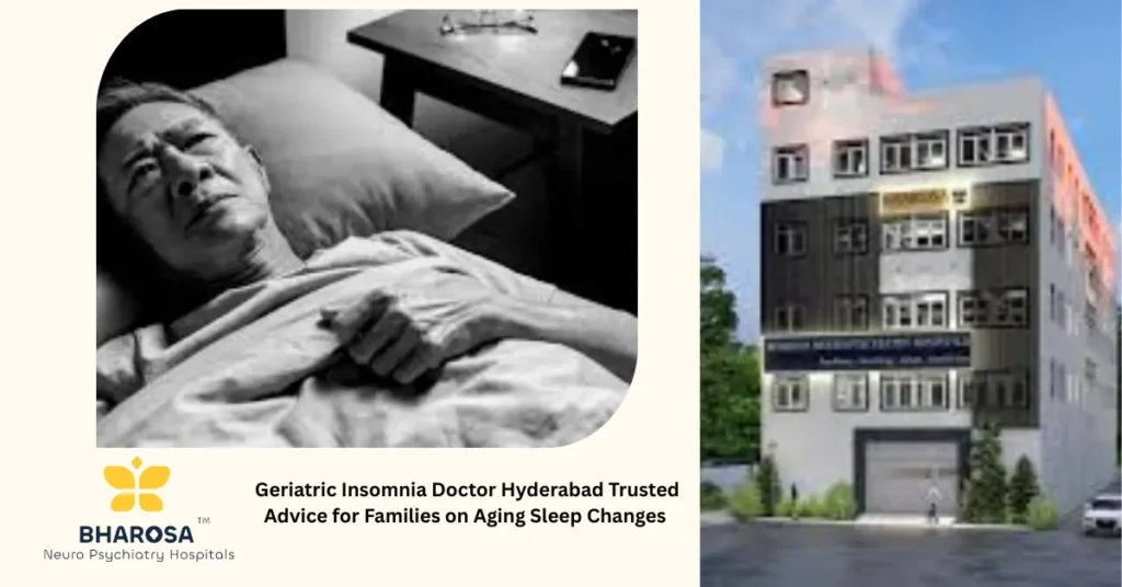 Geriatric Insomnia Doctor Hyderabad at Bharosa Neuro-Psychiatry Hospitals consulting elderly patient for sleep disorder in Hyderabad