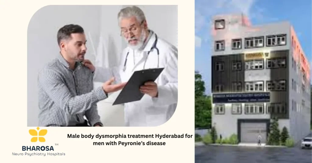 Male body dysmorphia treatment Hyderabad psychiatrist and patient in private counselling session