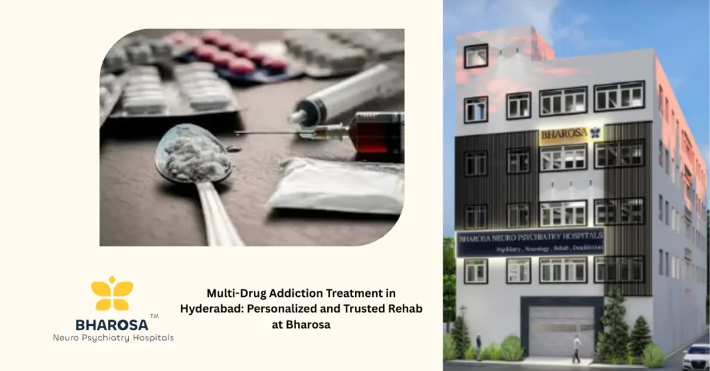 Patient receiving Multi-Drug Addiction Treatment in Hyderabad at Bharosa Hospitals