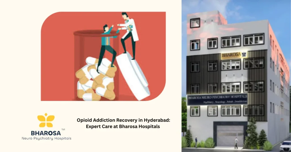 Psychiatrist discussing opioid addiction recovery in Hyderabad with patient at Bharosa Hospitals