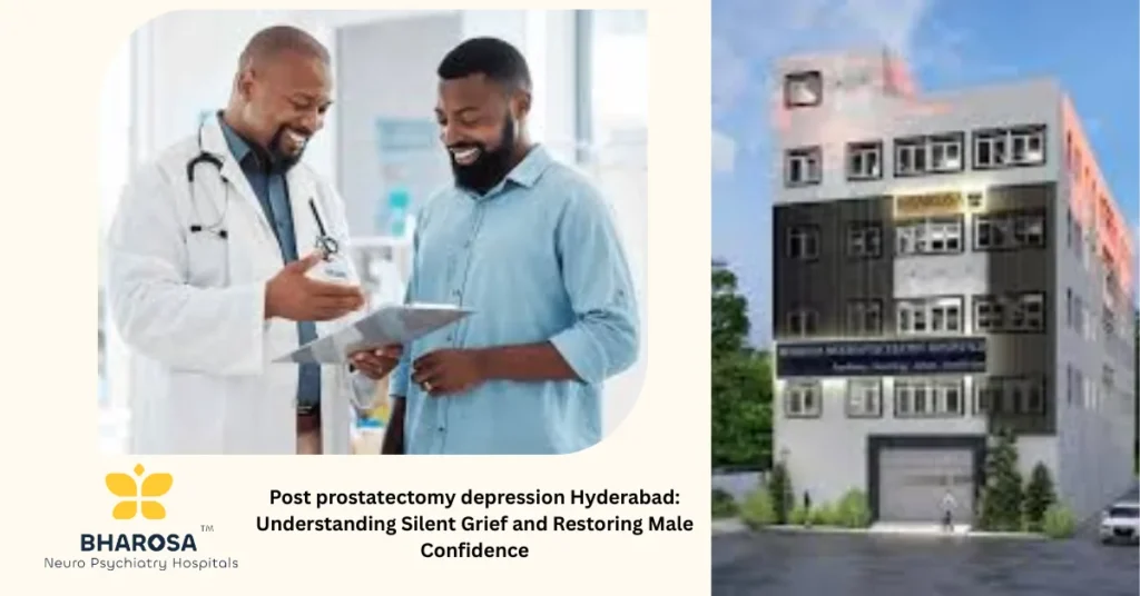 Middle-aged man and spouse coping with post prostatectomy depression Hyderabad