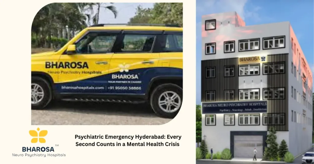 Psychiatric Emergency Hyderabad patient receiving care at Bharosa Hospital