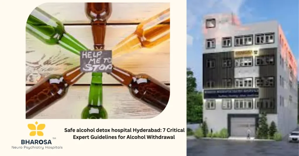 Safe alcohol detox hospital Hyderabad patient under medical care for alcohol withdrawal