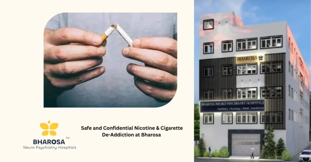 Private counselling for Safe and Confidential Nicotine & Cigarette De-Addiction at Bharosa