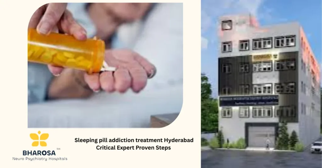 Psychiatrist consulting patient for sleeping pill addiction treatment Hyderabad