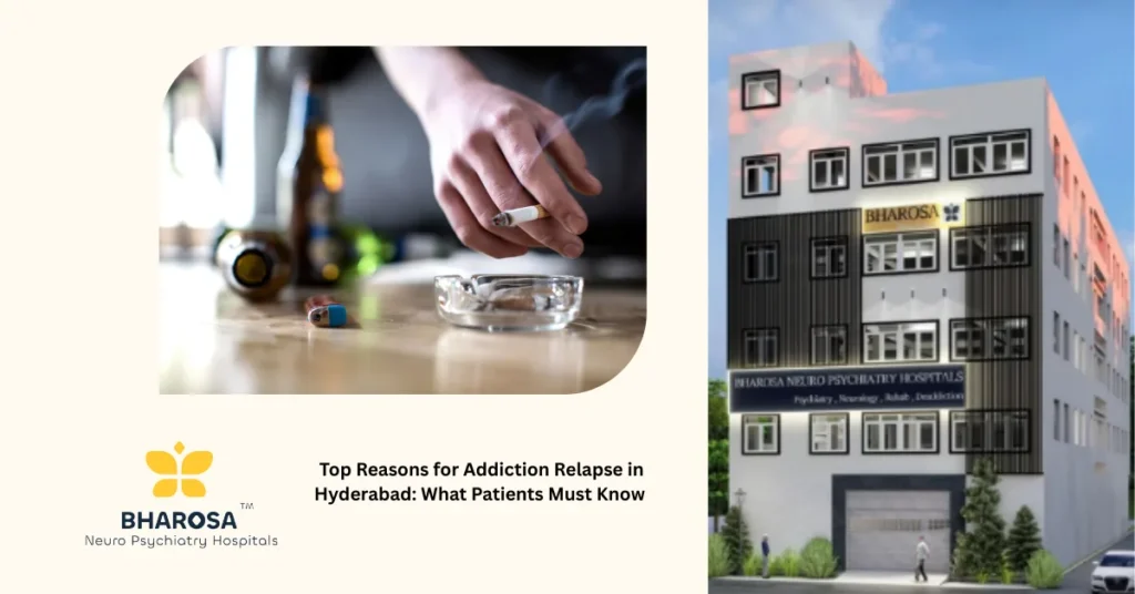 Psychiatrist explaining top reasons for addiction relapse in Hyderabad during patient counselling session