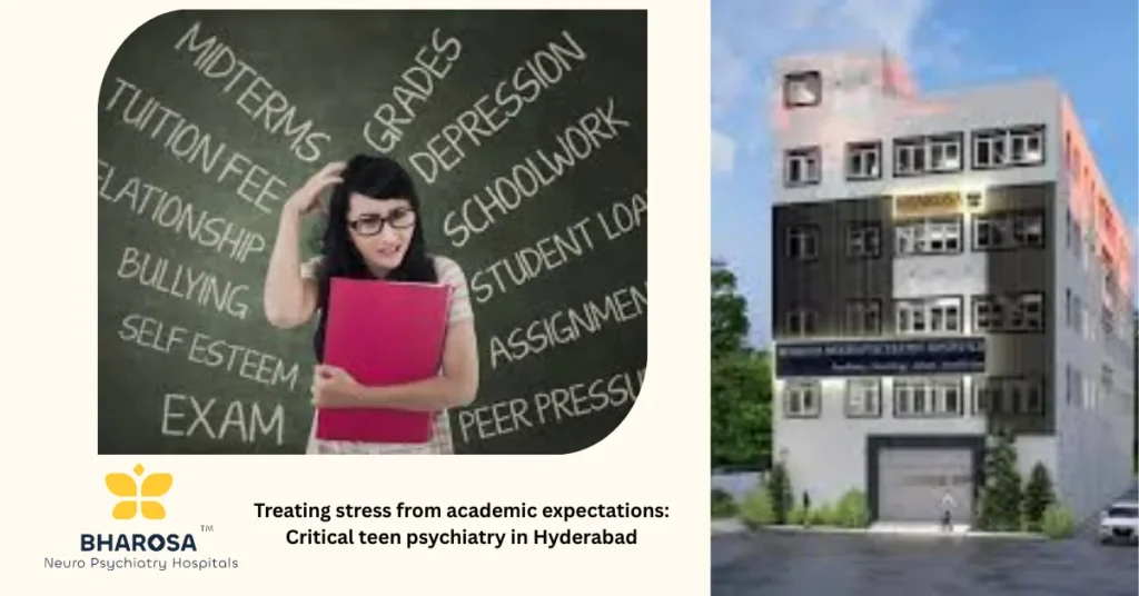 Family therapy session for treating stress from academic expectations: critical teen psychiatry in Hyderabad