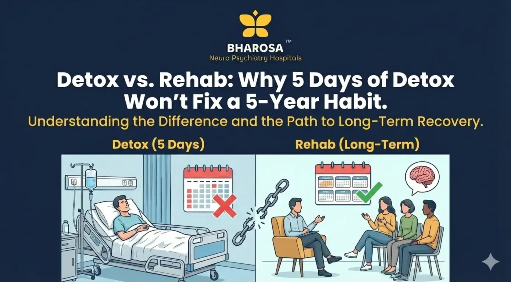 Detox and Rehab Psychiatry Programs in Hyderabad: Why 5 Days Can’t Treat a 5-Year Addiction 5 Detox and Rehab Psychiatry Programs in Hyderabad