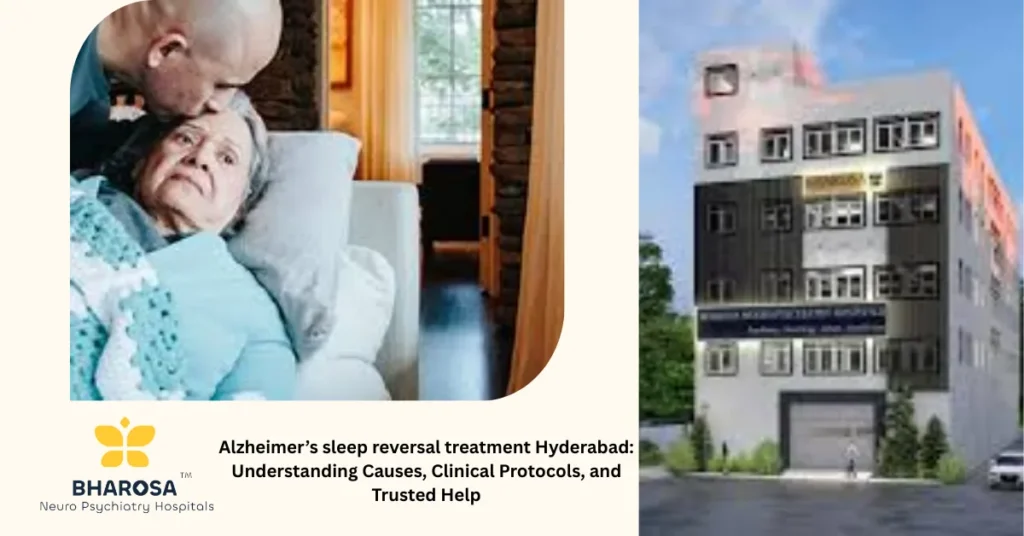 Alzheimer’s sleep reversal treatment Hyderabad psychiatrist using light therapy with dementia patient