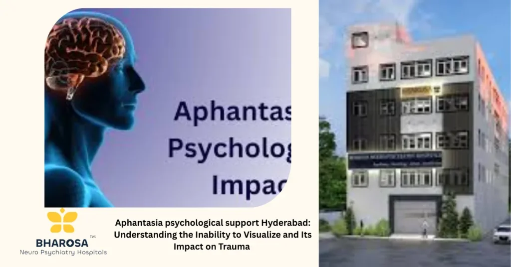 Aphantasia psychological support Hyderabad clinical consultation with patient and mind’s eye disorder diagram