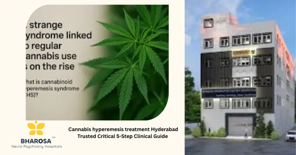 Young adult receiving Cannabis hyperemesis treatment Hyderabad at Bharosa Neuro-Psychiatry Hospitals