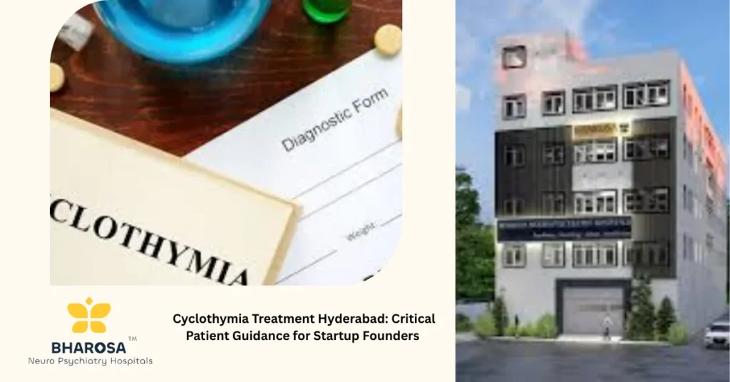 Entrepreneur receiving confidential Cyclothymia Treatment Hyderabad via telehealth in a startup office