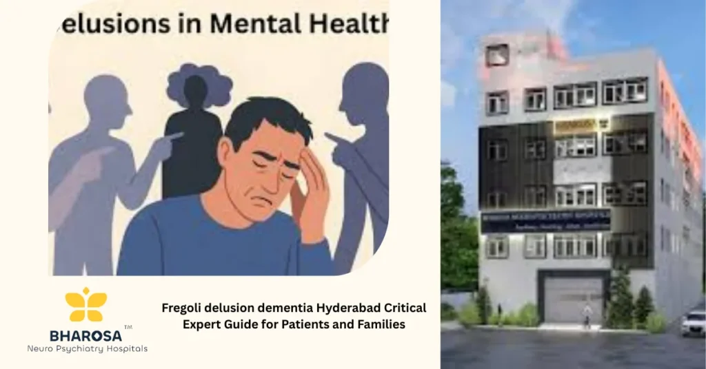 Neuropsychiatrist assisting elderly patient with Fregoli delusion dementia Hyderabad at Bharosa Hospital providing compassionate dementia care