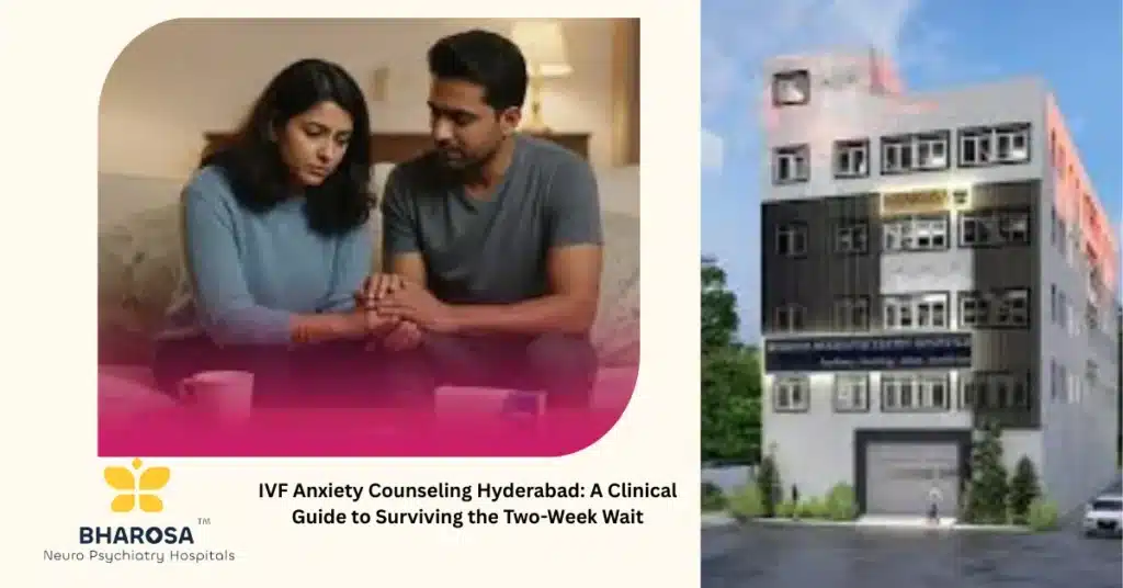 Couple receiving IVF Anxiety Counseling Hyderabad at Bharosa Hospitals compassionate therapy shared decision making
