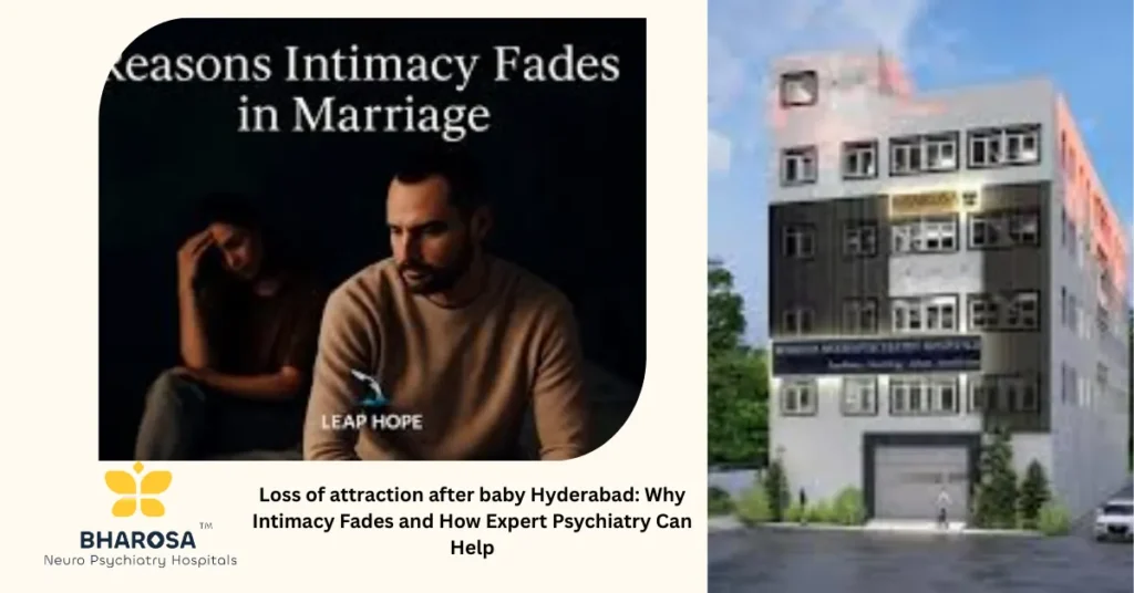 Psychiatrist explaining loss of attraction after baby Hyderabad to couples in a trusted hospital setting