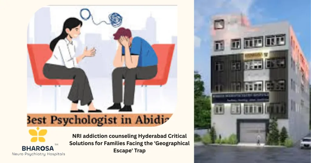 NRI addiction counseling Hyderabad video consultation student and psychiatrist support