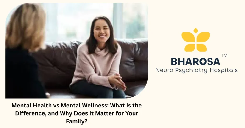 Mental health vs mental wellness — understanding the difference at Bharosa Neuro Psychiatric Hospitals Hyderabad