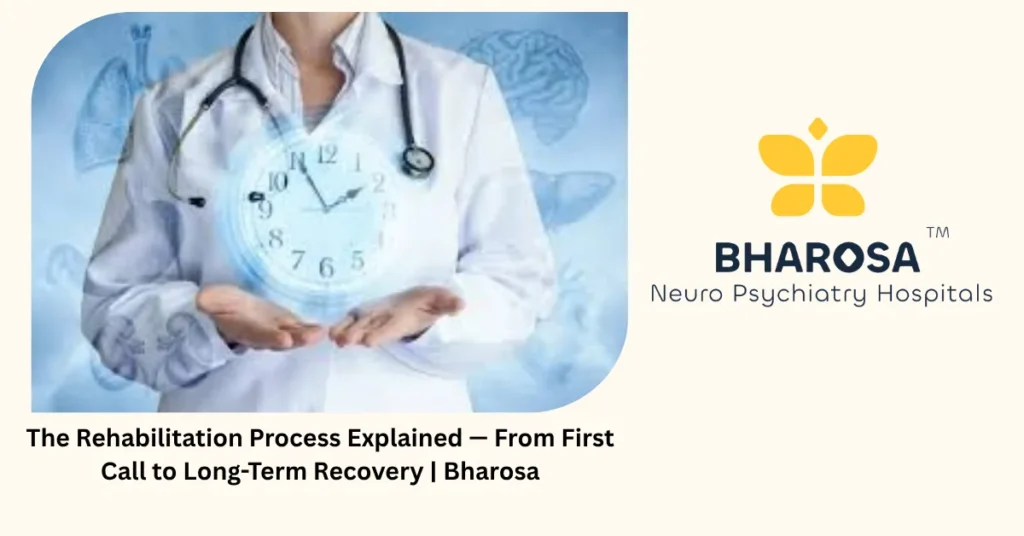 Rehabilitation process — 5 stages from first call to full recovery — Bharosa Hyderabad